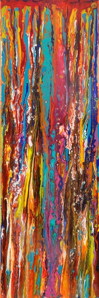 Click here to view Crimson Crown Pour by Mary Ellen Mogee