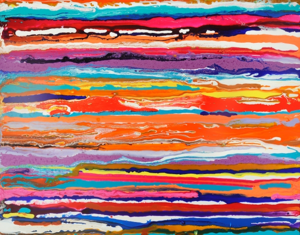 Click here to view Mountainous Landscape Pour by Mary Ellen Mogee