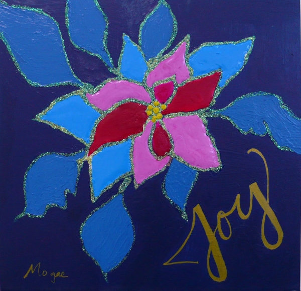 Holiday Joy--Navy and Glitter by Mary Ellen Mogee