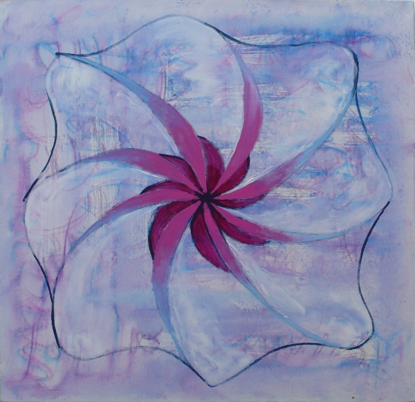 Blue Pinwheel Flower by Mary Ellen Mogee