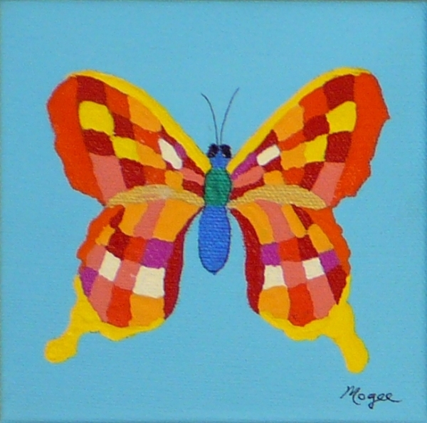 Click here to view Small Butterfly on Blue 1 by Mary Ellen Mogee