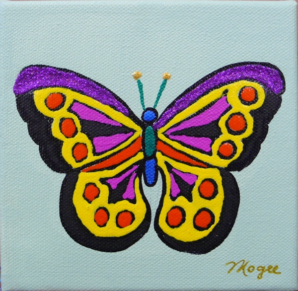 Click here to view Small Butterfly on Green #1 by Mary Ellen Mogee