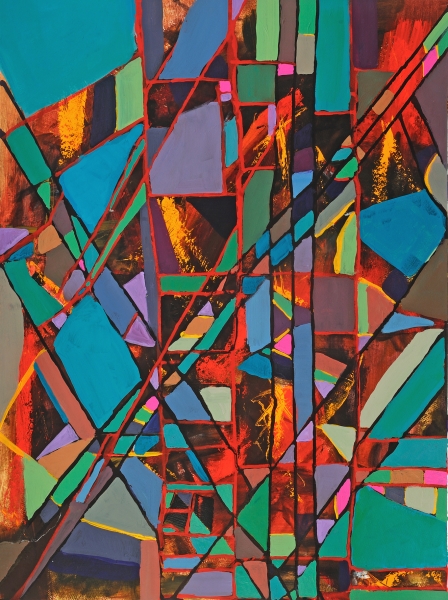 Click here to view Hot Anger Stained Glass by Mary Ellen Mogee