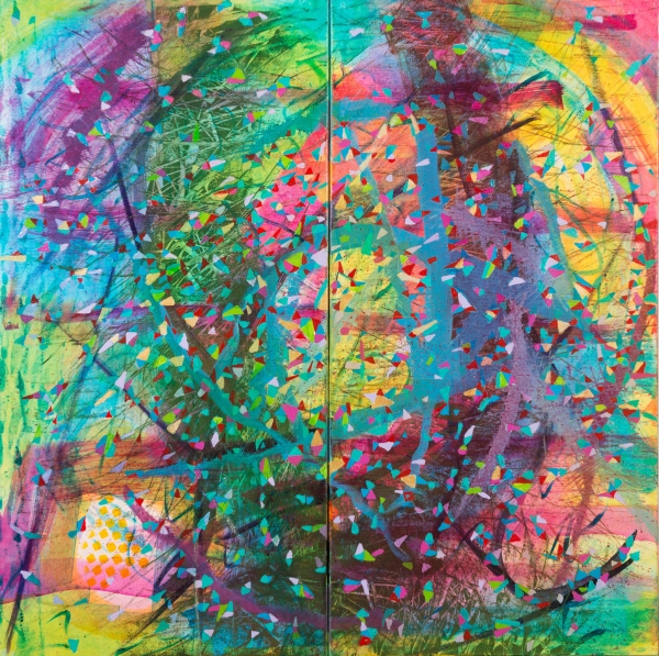 Click here to view Riot (dyptich) by Mary Ellen Mogee